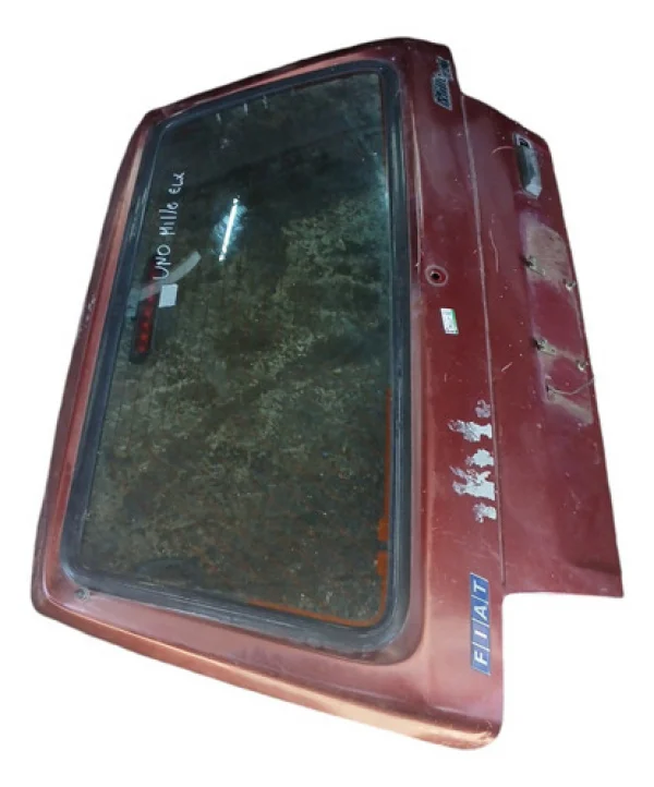 Tampa Traseira Original Fiat Uno Mille 1995 Vermelha