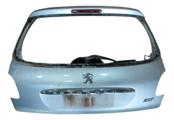 Tampa Traseira Porta Malas Peugeot 207 2009 A 2012 Prata