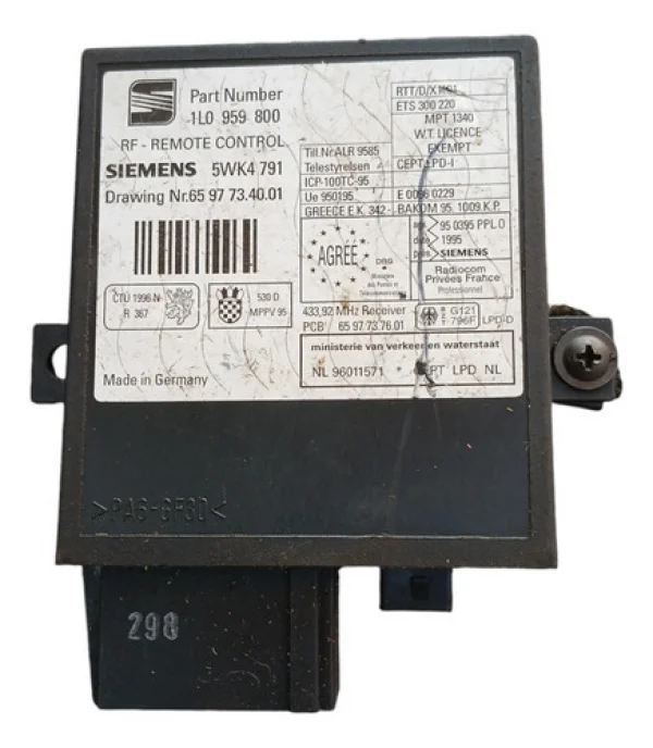 Modulo Central Controle Alarme Vw Polo Classic 1l0959800