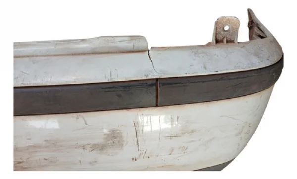 Parachoque Traseiro Vw Gol G3 Original Branco Com Detalhe
