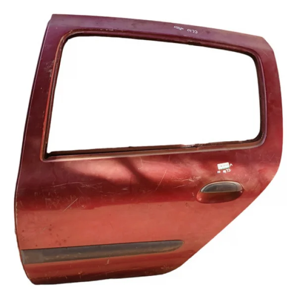 Porta Traseira Esquerda Renault Clio 2001 A 2011 Vermelha