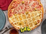 Pizza Grande (35cm - 8 Fatias) 1/2 Calabresa 1/2 Frango com Catupiry (Original)