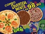 Combo Divertidamente - Pizza Grande (35cm - 8 Fatias) + Broto (4 Fatias) + Refri