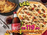 Pizza Grande (35cm - 8 fatias) + Pizza Doce Broto (25cm) + Coca Cola litro!
