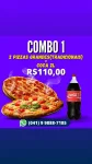 2 PIZZAS GRANDE 2 SABORES (8 PEDAÇOS)+ COCA COLA 2LTS