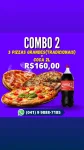 3 PIZZAS GRANDE 2 SABORES (8 PEDAÇOS) + COCA COLA 2LTS