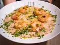 Risoto de limão siciliano com camarão Risoto de limão siciliano com camarão