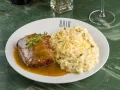 Risoto de alcachofra e filé mignon Risoto de alcachofra e filé mignon