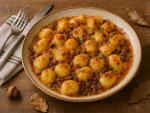 Nhoque Mac'n Cheese com Carne e Bacon