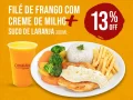 Combo Filé de Frango Com Creme de Milho + Suco de Laranja Combo Filé de Frango Com Creme de Milho + Suco de Laranja