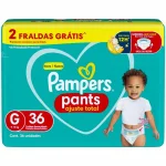 Fralda Pampers Pants Ajuste Total G - 36 Un
