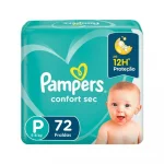 Fralda Pampers Confort Sec P - 72 Un
