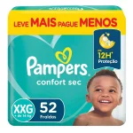 Fralda Pampers Confort Sec XXG - 52 Un