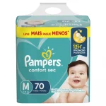 Fralda Pampers Confort Sec M - 70 Un Fralda Pampers Confort Sec M - 70 Un