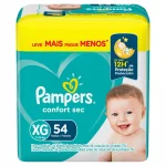 Fralda Pampers Confort Sec XG - 54 Un Fralda Pampers Confort Sec XG - 54 Un
