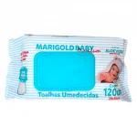 Toalha umedecida Marigold Baby Premium com 120 unidades - Azul