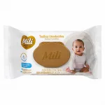 Toalha umedecida Mili Love e Care Premium com 100 unidades