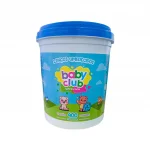 Balde de lenco Baby Club Azul com 400 unidades
