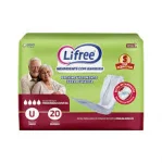 Absorvente Lifree com velcro e barreiras - 20 Un