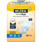 Fralda Bigfral Derma Plus M - 8 unidades Fralda Bigfral Derma Plus M - 8 unidades