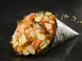 Temaki de Salmão Trufado com Amêndoas Temaki de Salmão Trufado com Amêndoas