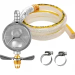 Kit Instalação Gás Completo – Mangueira 1 Metro + Regulador Aliança 505/01 + Abraçadeira Kit Instalação Gás Completo – Mangueira 1 Metro + Regulador Aliança 505/01 + Abraçadeira
