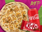 Day Off! Pizza Broto 4 Fatias + Coca Cola 350 ml + Kit Kat!