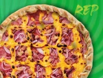 Calabresa Cheddar e Bacon - Pizza M�dia 6 Fatias!