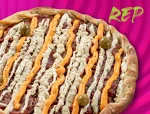 Calabresa 3 queijos - Pizza M�dia 6 fatias!