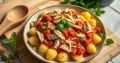 Nhoque de Batata com Cubos Frango Grelhado Por��o Individual