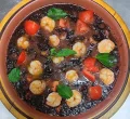 Risoto nero con gamberi