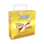 Preservativo Jontex Pele Com Pele 2 Unidades Preservativo Jontex Pele Com Pele 2 Unidades
