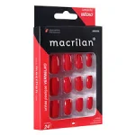 Unha Postiça Macrilan Tamanho Médio Vermelho 24 Unidades Unha Postiça Macrilan Tamanho Médio Vermelho 24 Unidades