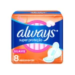 Absorvente Always P Cobertura Suave Com Abas 8 Unidades Absorvente Always P Cobertura Suave Com Abas 8 Unidades