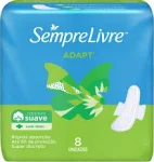 Absorvente Sempre Livre Com Abas Suave 8 Unidades Absorvente Sempre Livre Com Abas Suave 8 Unidades