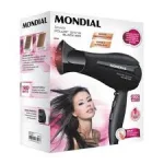 Secador De Cabelo Mondial Power Shine Black Ion