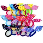 El�stico De Cabelo Com Lacinho 4 Unidades