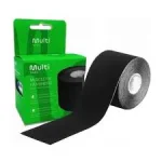 Fita Kinesio 5cm x 5m Rolo Preto Multi
