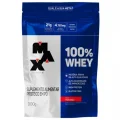 MAX TITANIUM - WHEY 100% REFIL MORANGO 900GR