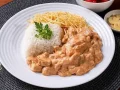 Strogonoff de frango + refrigerante
