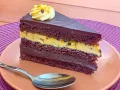Fatia de chocolate e maracujá Fatia de chocolate e maracujá