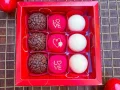 Caixa com 9 brigadeiros personalizados Caixa com 9 brigadeiros personalizados