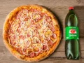 (10% Off) Combo - 1 Pizza Familia trad. Mais refrigerante de 2 litros