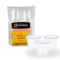 KIT POTE E TAMPA PP TR 750ML PCT C/25UN. COPOBRAS