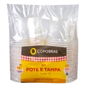 KIT POTE E TAMPA PLAST 1000 ML TRANSP PP C/25. COPOBRAS