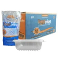 KIT POTE E TAMPA 250ML RETANGULAR PP 6X24 (144UN.) ( TOTALPLAST )