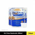 KIT POTE E TAMPA 200ML REDONDO PP 18X24 (432 UN.) TOTALPLAST