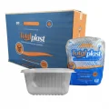 KIT POTE E TAMPA 1500ML RETANGULAR PP 12X10
