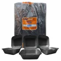 HAMBURGUEIRA EPS TH-03PT - 162X162X86 MM 100 UND PRETA (TOTALPLAST)