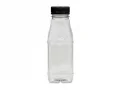 GARRAFA QUADRADA PET G10 C/ TAMPA 300ML 100UN